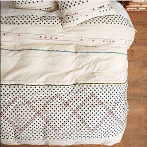 Anthropologie embroidered boho full duvet cover